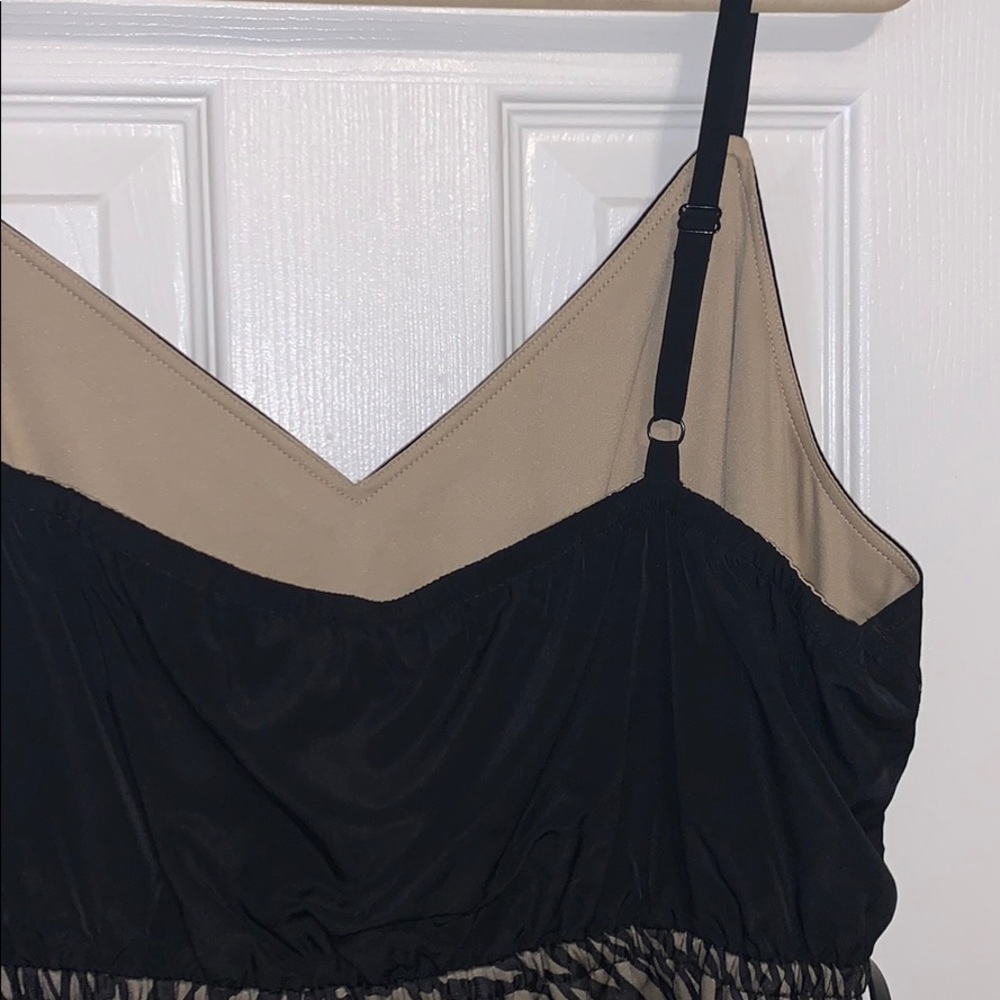 Lane Bryant black tan tulle belted dress 18/20 - Picture 5 of 6